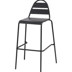 Chaise haute d'extérieur Fun métal gris 59x58xH105cm