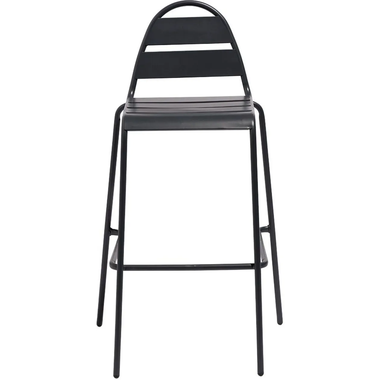 Chaise haute d'extérieur Fun métal gris 59x58xH105cm
