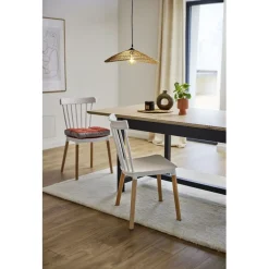 Chaise Lida blanche avec pieds en bois naturel x2 < Gifi Hot