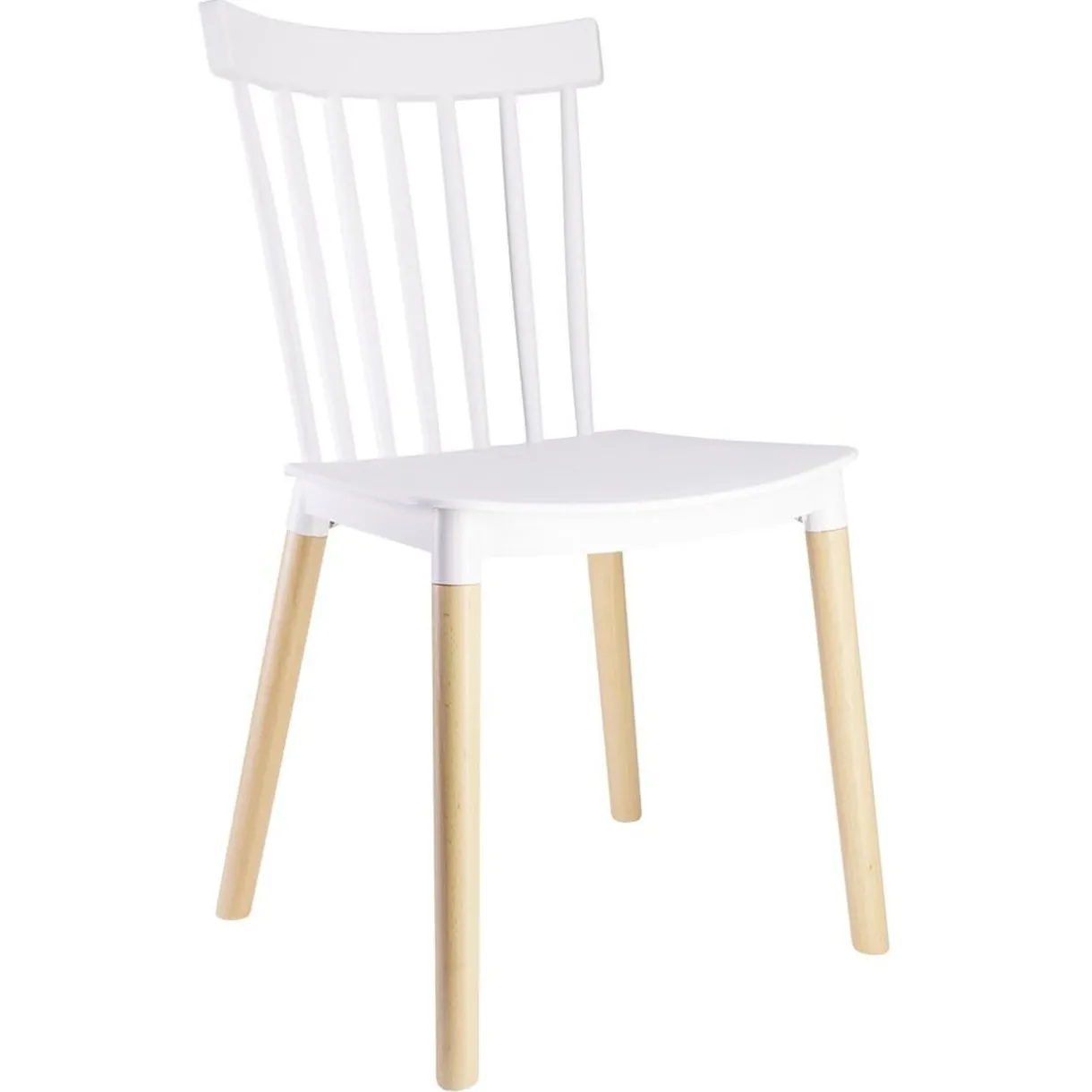 Chaise Lida blanche avec pieds en bois naturel x2 < Gifi Hot