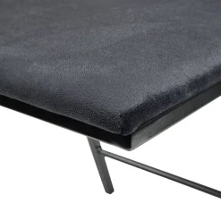 Chaise pliante Ninon métal et velours noire L43xP47xH78,5cm < Gifi Online