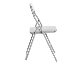 Chaise pliante Tracy métal gris foncé L49xP49xH79cm
