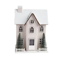 Chalet de Noël lumineux H20,5cm - 2 coloris rouge ou blanc < Gifi Discount