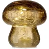 Champignon décoratif automne verre à LED Ø8xH8,5cm (4 modèles)