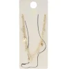 Chaîne de cheville à 2 rangs avec pampilles pierres - vert et doré < Gifi Online