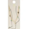 Chaîne à 2 rangs pendentifs feuille de monstera et perles
