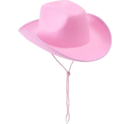 Chapeau de cow-boy feutrine 38x13xH30cm (2 modèles bleu ou rose)