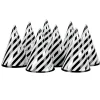 Chapeau de fête rayé noir et blanc en carton x 8 < Gifi Hot