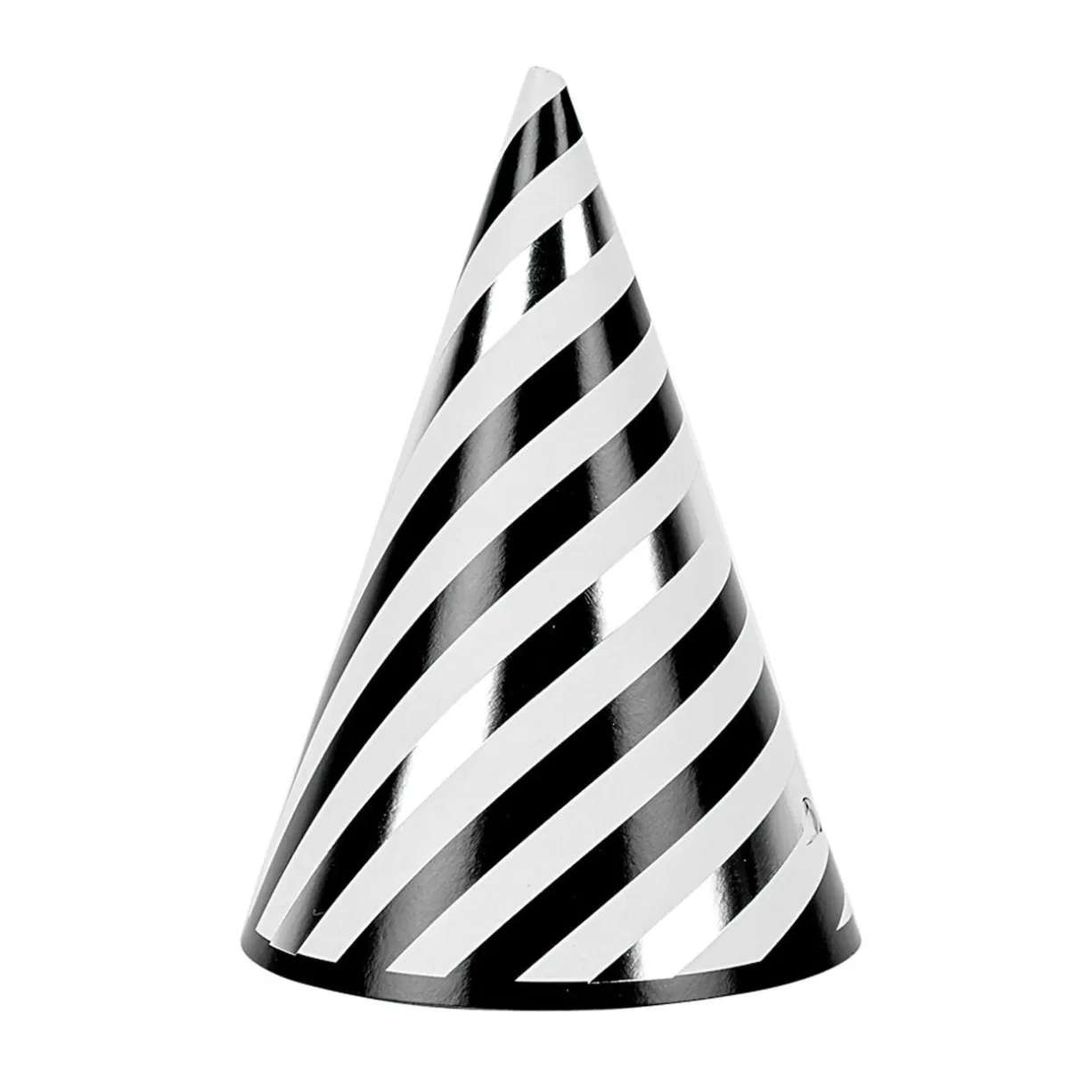 Chapeau de fête rayé noir et blanc en carton x 8 < Gifi Hot
