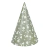 Chapeau de fête thème nature vert sauge x8