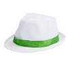 Chapeau détective blanc liseré coloré (3 modèles)