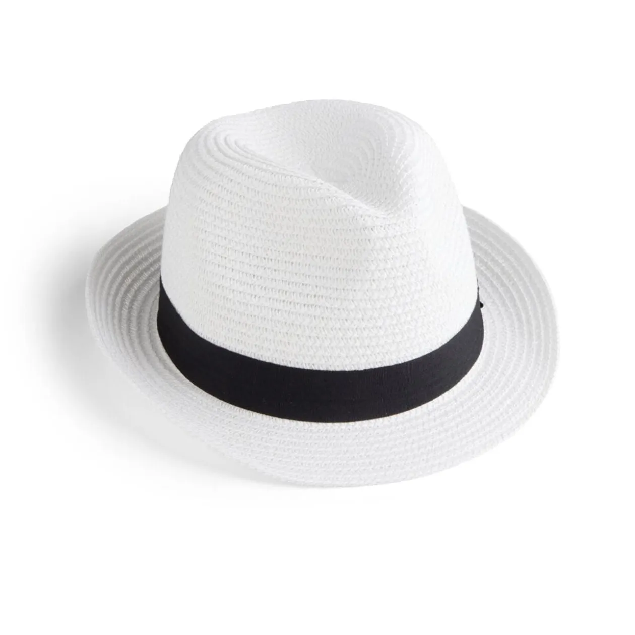 Chapeau Panama mixte paille avec bandeau noir (4 modèles)