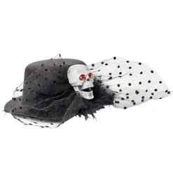 Chapeau à pinces Halloween crâne noir < Gifi