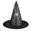 Chapeau sorcière adulte toile d'araignée noir et blanc < Gifi Hot