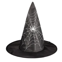 Chapeau sorcière adulte toile d'araignée noir et blanc < Gifi Hot