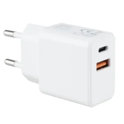 Chargeur mural 2 ports USB et USB-C 20W (2 modèles)