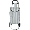 Chariot de course 25L rayures bayadères trolley avec 2 roulettes (2 modèles) < Gifi Online