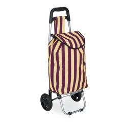 Chariot de course 25L rayures bayadères trolley avec 2 roulettes (2 modèles) < Gifi Online