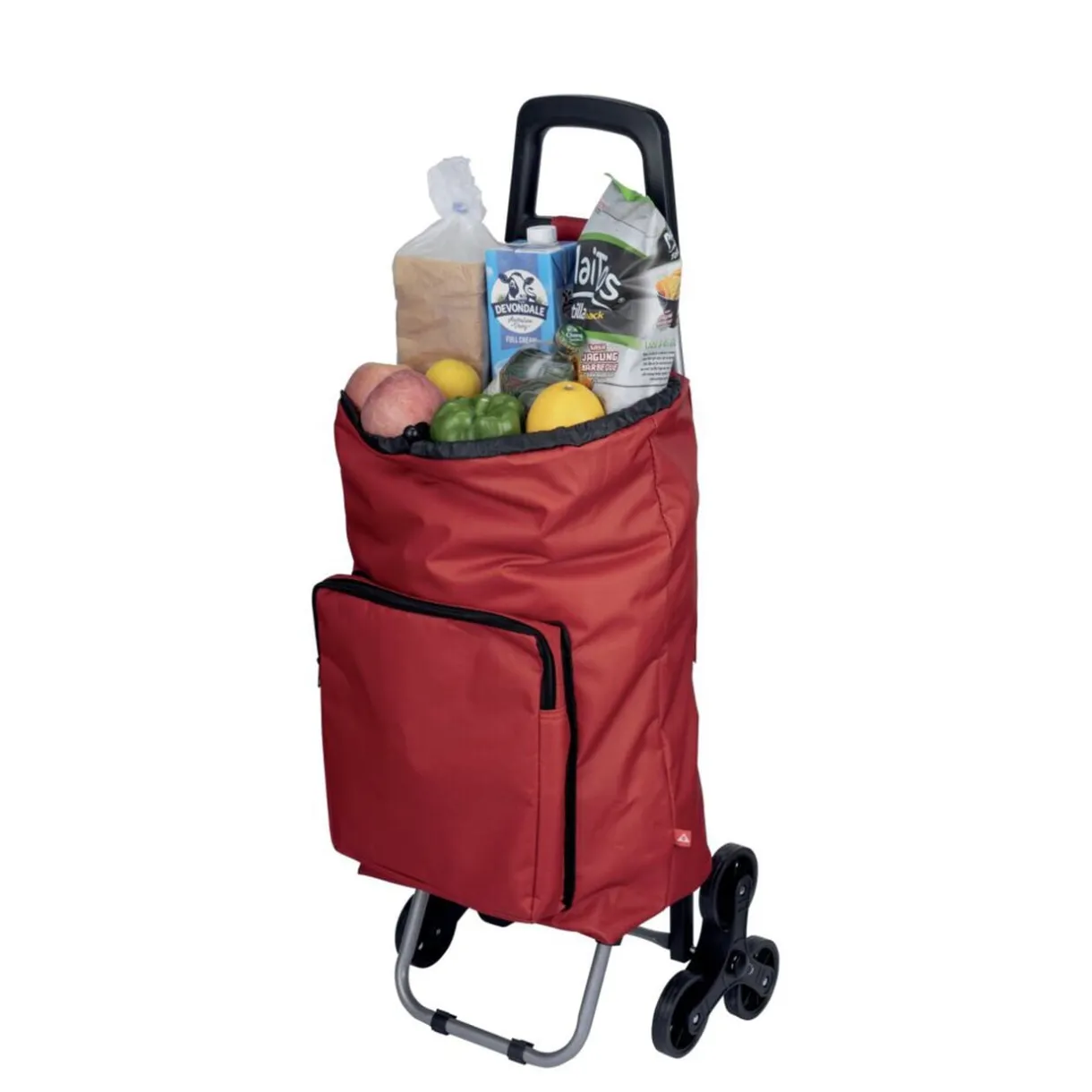 Chariot de course 3 roues rouge 35x18xH97cm < Gifi Hot