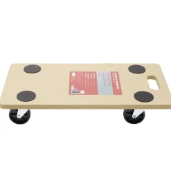 Chariot de transport à roulettes plateau roulant en bois 58x29xH11cm