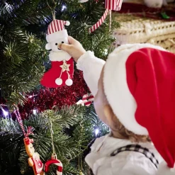 Chaussette de Noël en bois à suspendre
