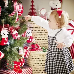 Chaussette de Noël en bois à suspendre