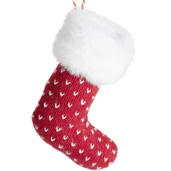 Chaussette de Noël à suspendre H14 cm - 2 modèles