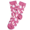 Chaussette femme polycoton tige longue rose motif tong T36/40 < Gifi Clearance