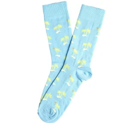 Chaussette homme polycoton tige longue bleu motif palmier T41/46 < Gifi Online