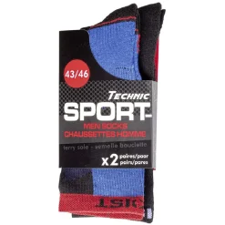 Chaussettes de sport x2 T43/46 (3 modèles)