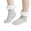 Chaussettes d'intérieur doublées peluche gris TU < Gifi Best