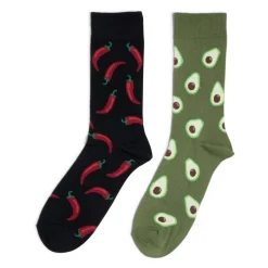 Chaussettes dépareillées motif piment/avocat - T41/45 < Gifi Online