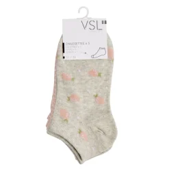 Chaussettes enfant fille tige courte polycoton 3 paires 31/35 < Gifi Sale