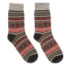 Chaussettes femme hiver tige longue motif jacquard - 5 modèles