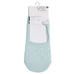 Chaussettes femme invisible tige ultra courte polycoton 3 paires 36/40 < Gifi Online