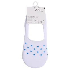 Chaussettes femme invisible tige ultra courte polycoton 3 paires 36/40 < Gifi Online