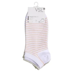 Chaussettes femme tige courte polycoton 3 paires 36/40 < Gifi Discount