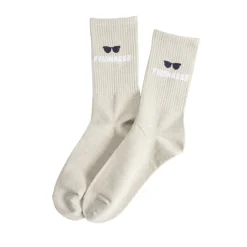 Chaussettes femme tige haute Feignasse pailletté beige T36/40 < Gifi Best