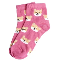 Chaussettes fille rose motifs cerises T26/35