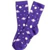Chaussettes fille violettes motif galaxie T26/35