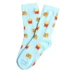 Chaussettes garçon bleues motifs fast food T26/35