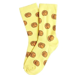 Chaussettes garçon jaunes motifs ballons basket T26/35 < Gifi
