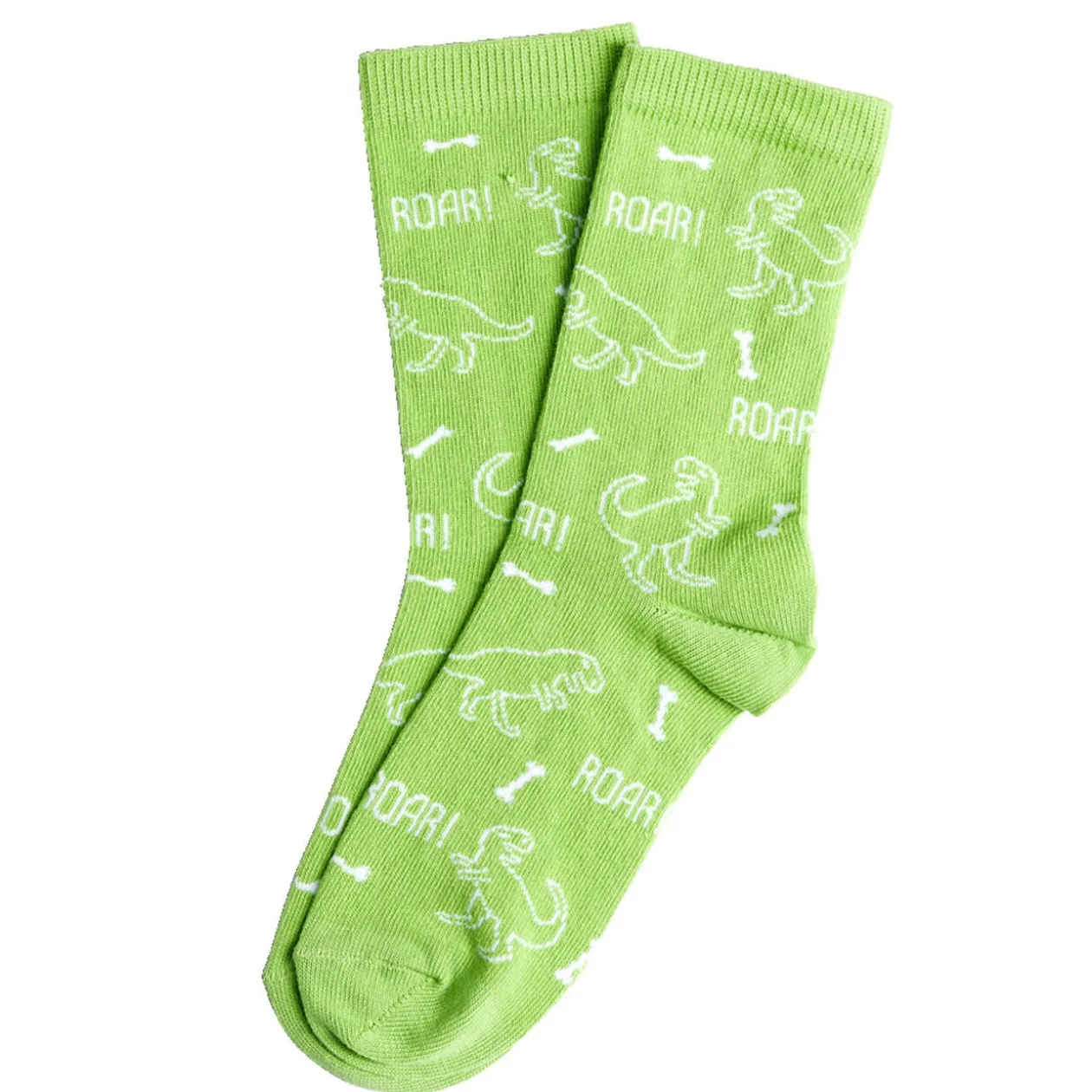Chaussettes garçon vertes motifs dinosaures T26/35