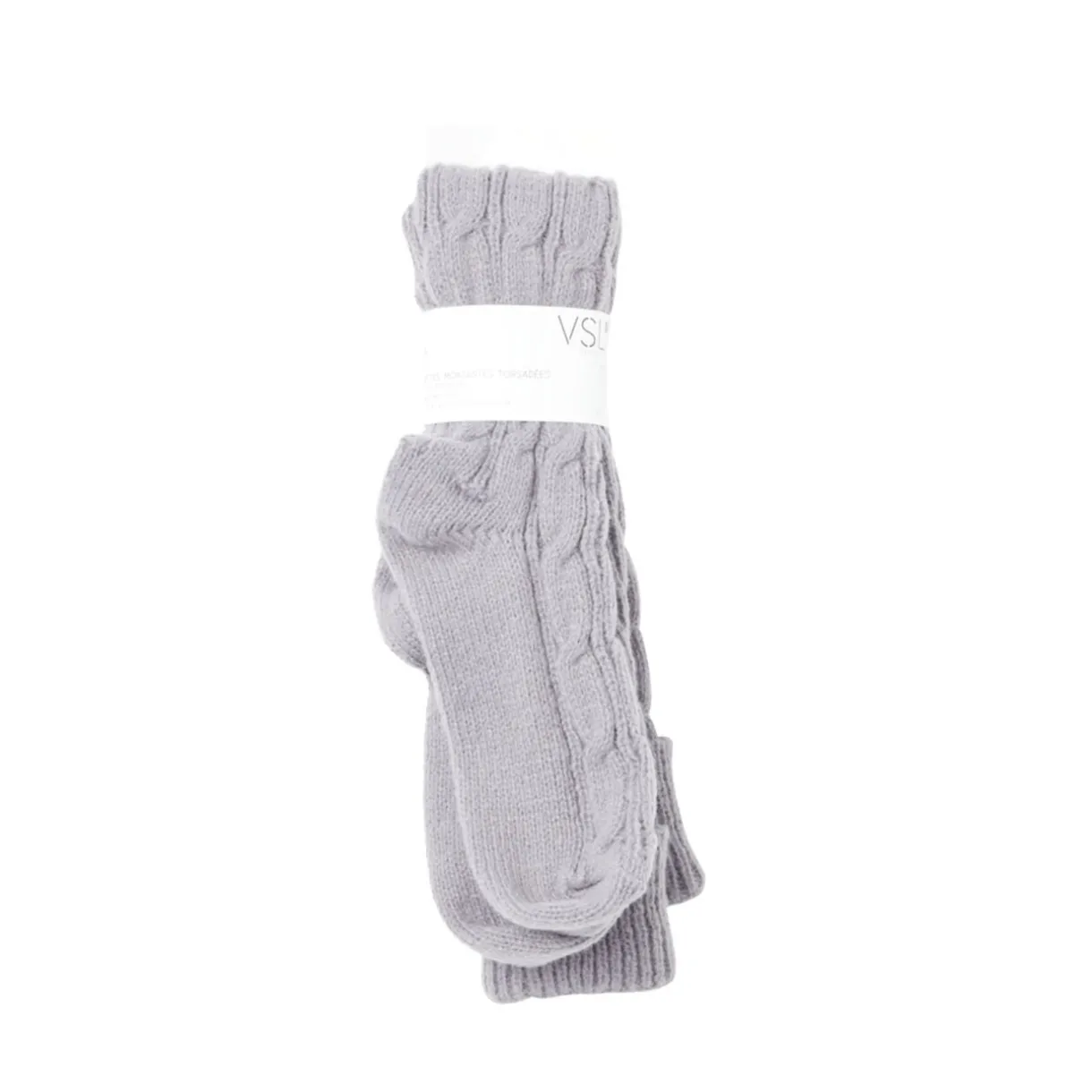 Chaussettes hautes style tricot femme grises ou blanches < Gifi Hot