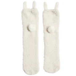 Chaussettes lapin mixte beige et rose TU < Gifi Discount