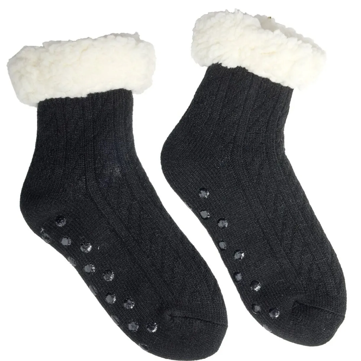 Chaussettes polaires femme antidérapantes noires Taille unique < Gifi Sale