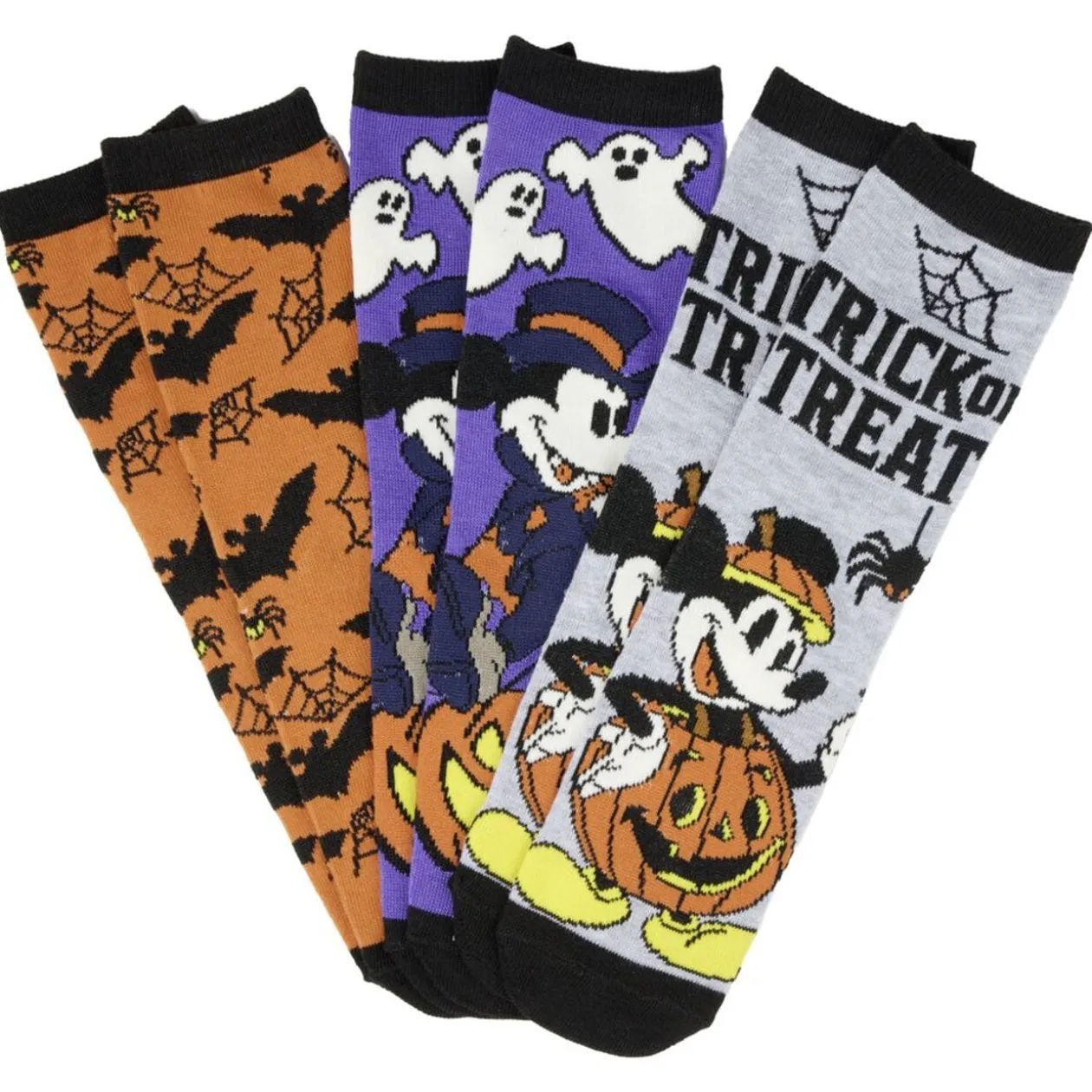 Chaussettes unisexe x3 Halloween Disney T27 à 38 (2 modèles Mickey ou Stitch)