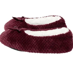 Chaussons ballerines fourrés femme rouge bordeaux 40/41 < Gifi