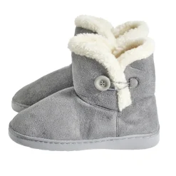 Chaussons bottes fourrées femme grises - pointure 36 à 41 < Gifi Online