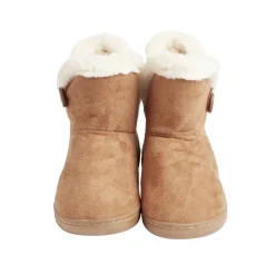 Chaussons bottes fourrées femme marron T36 à T42